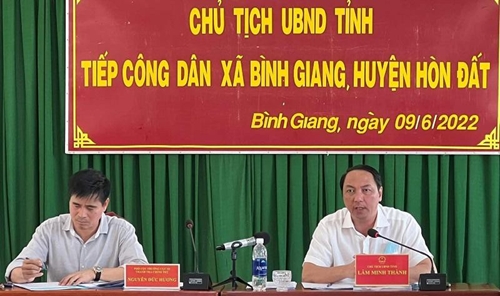 Chủ tịch UBND tỉnh Kiên Giang đối thoại, gặp gỡ giải quyết khiếu nại đất đai tại Hòn Đất