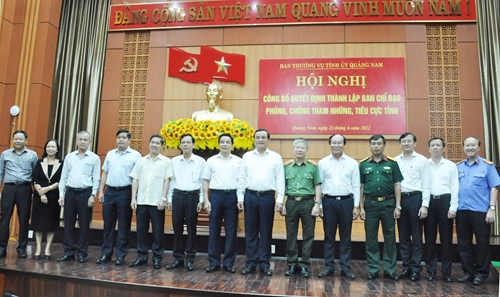 Quảng Nam có Ban chỉ đạo Phòng, chống tham nhũng, tiêu cực