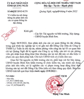 Chủ tịch UBND tỉnh Quảng Ngãi có văn bản “hỏa tốc” kiểm tra thông tin doanh nghiệp cản trở nhóm phóng viên trong khi tác nghiệp