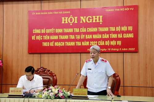 Bộ Nội vụ công bố Kết luận thanh tra tại UBND tỉnh Hà Giang