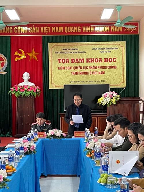 Tọa đàm khoa học  Kiểm soát quyền lực nhằm phòng, chống tham nhũng ở Việt Nam