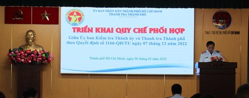 Quy chế phối hợp giữa Ủy ban Kiểm tra Thành ủy và Thanh tra Thành phố Hồ Chí Minh