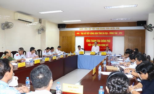 Phó Tổng Thanh tra Chính phủ Đặng Công Huẩn tiếp công dân tại tỉnh Bà Rịa - Vũng Tàu