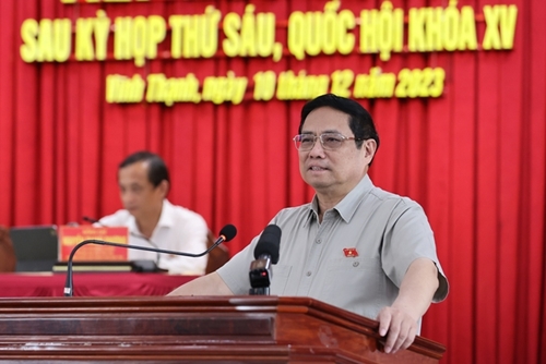 Thủ tướng Phạm Minh Chính tiếp xúc cử tri sau kỳ họp thứ sáu Quốc hội khóa XV