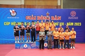 Giải bóng bàn Cúp Hội Nhà báo Việt Nam lần thứ XVI kết thúc tốt đẹp