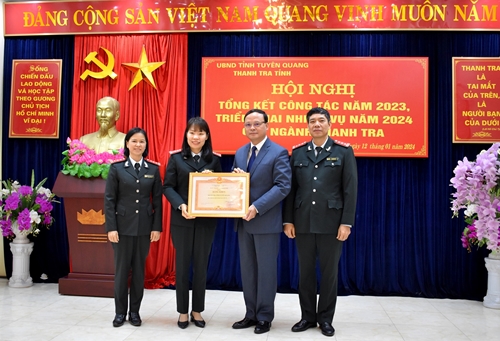 Thanh tra tỉnh Tuyên Quang nhận Bằng khen của Tổng Thanh tra Chính phủ