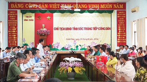 Chủ tịch UBND tỉnh Sóc Trăng đối thoại với các hộ dân khiếu nại tại thị xã Vĩnh Châu