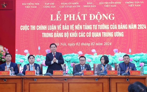 Phát động Cuộc thi chính luận về bảo vệ nền tảng tư tưởng của Đảng năm 2024 trong Đảng bộ Khối các cơ quan Trung ương