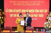 Bổ nhiệm bà Nguyễn Thị Hoa làm Tổng biên tập Tạp chí điện tử Văn hoá và Phát triển
