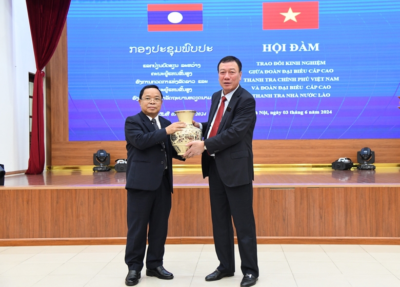 Thanh tra Chính phủ Việt Nam và Thanh tra Nhà nước Lào hội đàm trao đổi kinh nghiệm