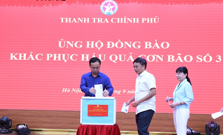 Thanh tra Chính phủ phát động ủng hộ đồng bào bị thiệt hại do bão số 3