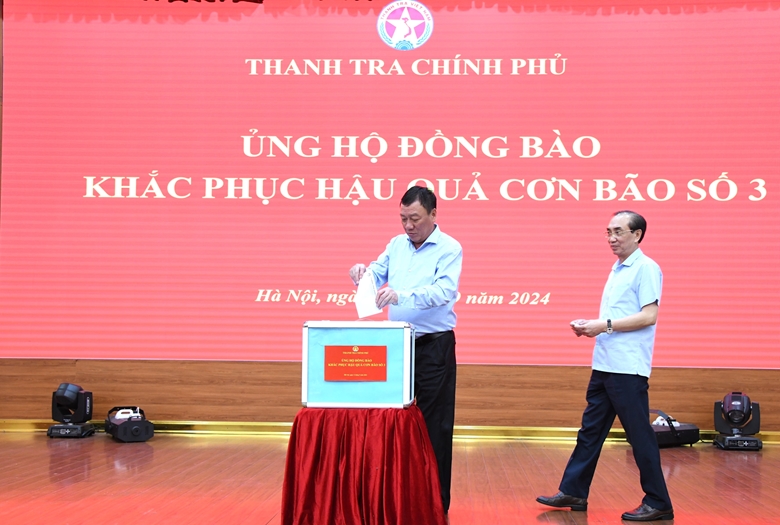 Thanh tra Chính phủ phát động ủng hộ đồng bào bị thiệt hại do bão số 3