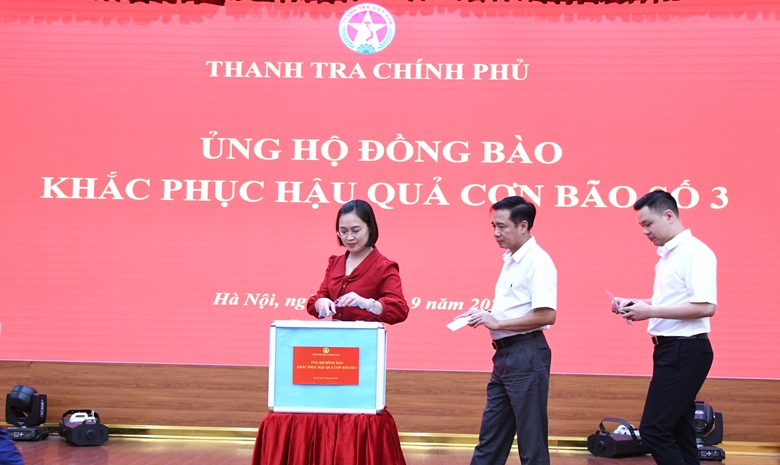 Thanh tra Chính phủ phát động ủng hộ đồng bào bị thiệt hại do bão số 3