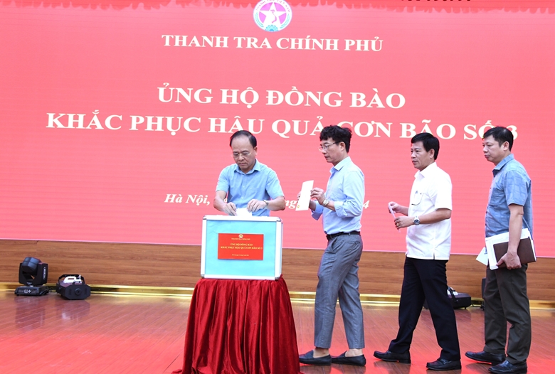 Thanh tra Chính phủ phát động ủng hộ đồng bào bị thiệt hại do bão số 3